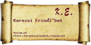Kerezsi Erzsébet névjegykártya