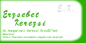 erzsebet kerezsi business card